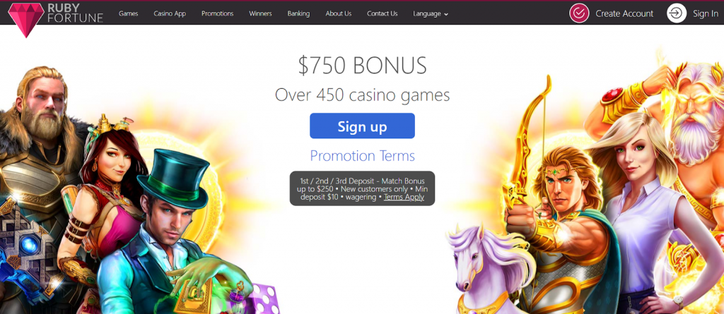 bonus available on ruby fortune