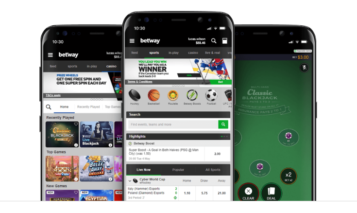 mobile app for betway casino
