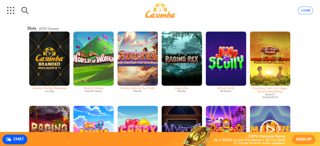 slot games available on casimba