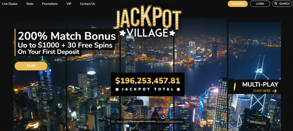 jackpot village main page