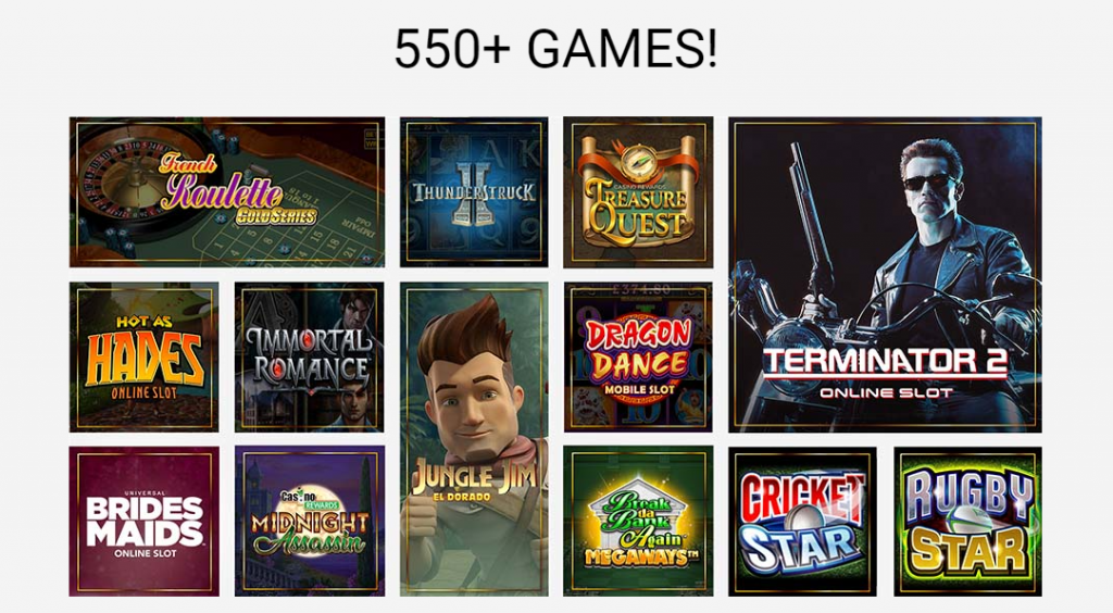 image showing more than 550 games on luxury casino