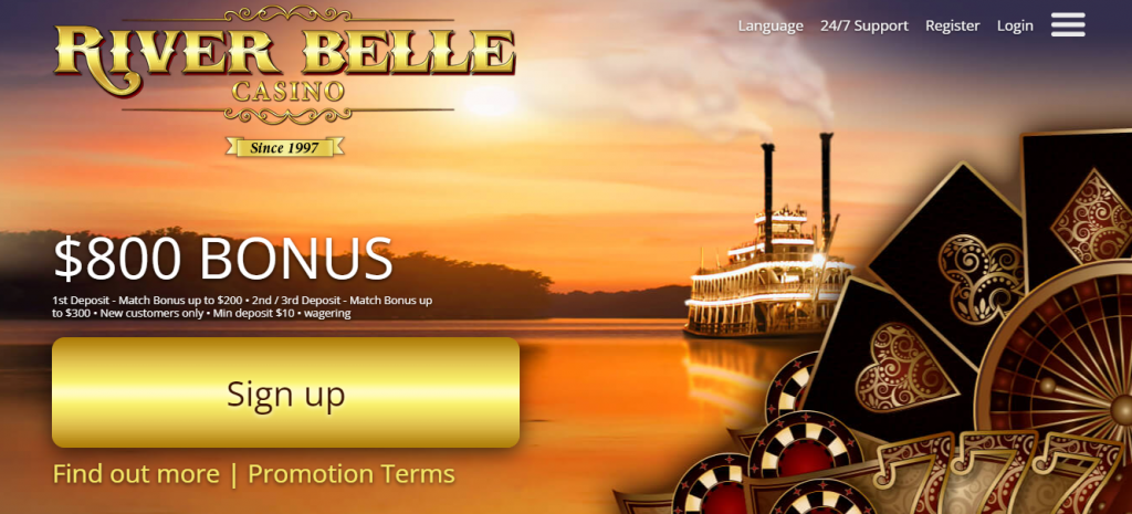 riverbelle casino main page